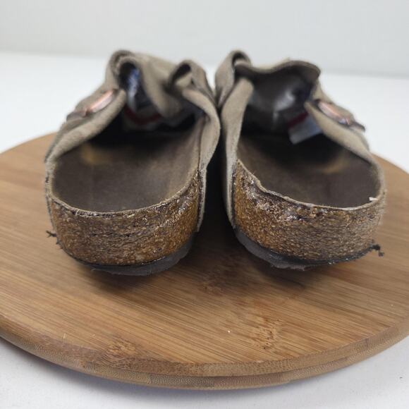 Birkenstock Taupe Suede Slip-Ons - Picture 6 of 12